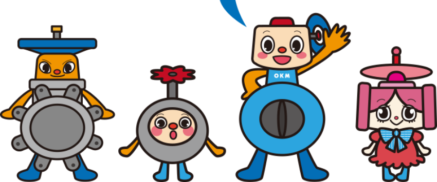 ゲートさん、チェッキー、バタロー、ピンちゃんのイラスト